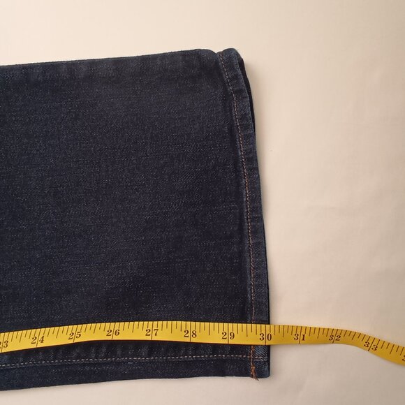 Lands' End Jeans Size 16 Fit 2 High Rise Bootcut Leg Dark Wash - Picture 8 of 9